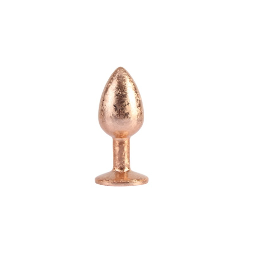 Анальная пробка золотистого цвета с сиреневым кристаллом Chisa Nebula Gem Butt Plug размер Small - 2