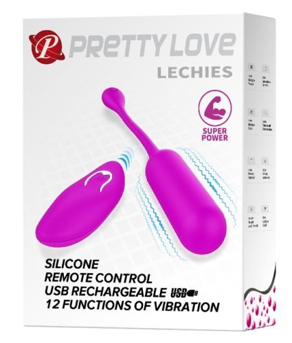 Виброяйцо с пультом ДУ розовый PrettyLove Lechies - 8