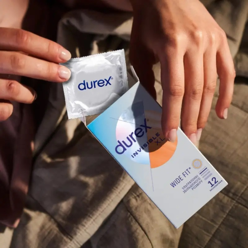 Презервативы увеличенного размера из натурального каучукового латекса DUREX Invisible XL 12 штук - 5