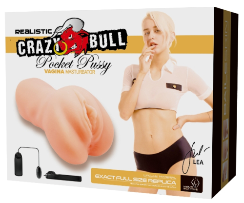 Реалістичний мастурбатор Вагіна з вібрацією CRAZY BULL-Realistic Pocket Pussy - 9