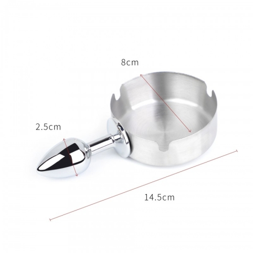 Анальна пробка з попільничкою золотиста Bdsm4u Ashtray Anal Plug Gold - 2