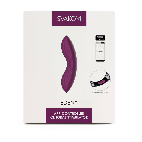 Кліторальний вібратор фіолетовий силіконовий Svakom Edeny - 11