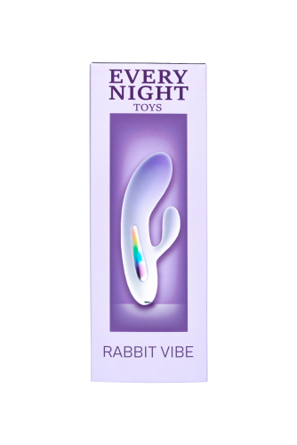Мини вибратор кролик с цветным светодиодом сиреневый градиент Every Night Toys 7 режимов вибрации - 6