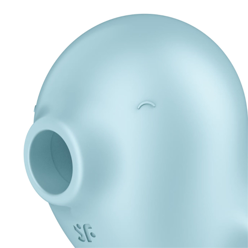 Вакуумный клиторальный стимулятор голубого цвета Satisfyer Sassy Seal - 3