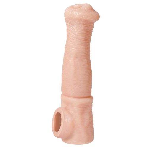 Насадка на член із петлею для мошонки тілесна Kokos Cock Sleeve CS 012 розмір L - 1