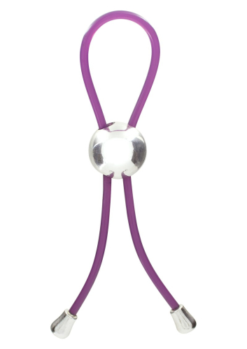 Эрекционное лассо для пениса фиолетового цвета Toy Joy Adjustable Love Ring - 2