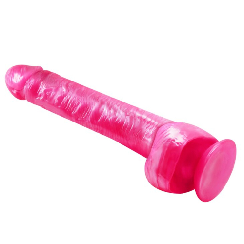 Рельєфний фалоімітатор на присоску LYBAILE Sextoy Top Penis рожевий - 5