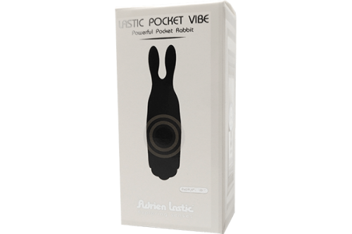Минивибратор в виде кролика Adrien LasticPocket Rabbit черный - 3