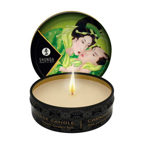 Масажна свічка з ароматом Зелений чай SHUNGA Exotic Green Tea 30 мл - 2