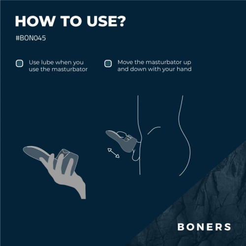 Мастурбатор для чоловіків із вібрацією синього кольору Boners Electric Masturbator - 2