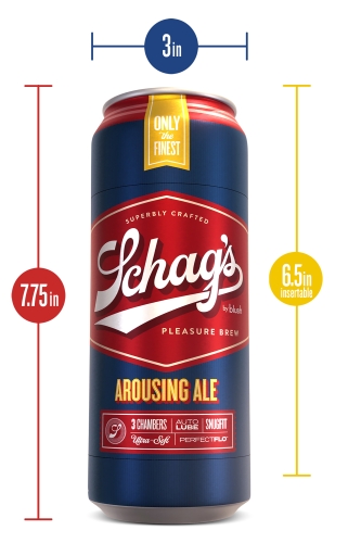 Мастурбатор, що самозмазується з трьома камерами і клапаном Blush SCHAG'S AROUSING ALE FROSTED - 3