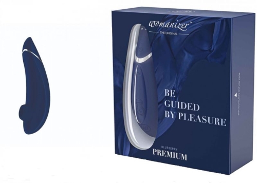 Бесконтактный вакуумный клиторальный стимулятор синий Womanizer Premium - 1
