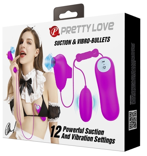 Вакуумный стимулятор с виброяйцом PRETTY LOVE - SUCTION &amp;amp; VIBRO-BULLETS, BI-014925 - 12