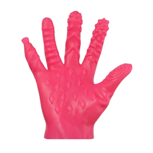 Силіконові рукавички для фістингу рожеві Ohyeah Masturbate Gloves - 2