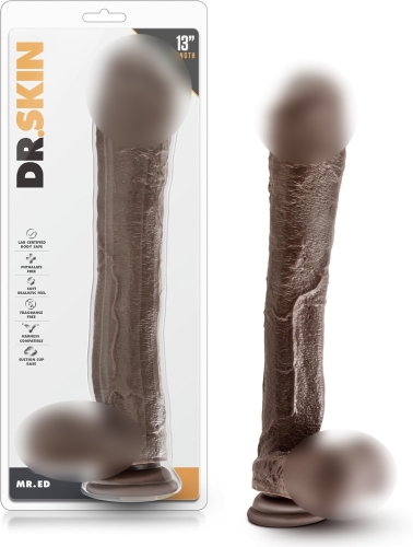 Фаллоимитатор гигант реалистичный на присоске коричневый Blush Dr. Skin Mr. Ed - 1