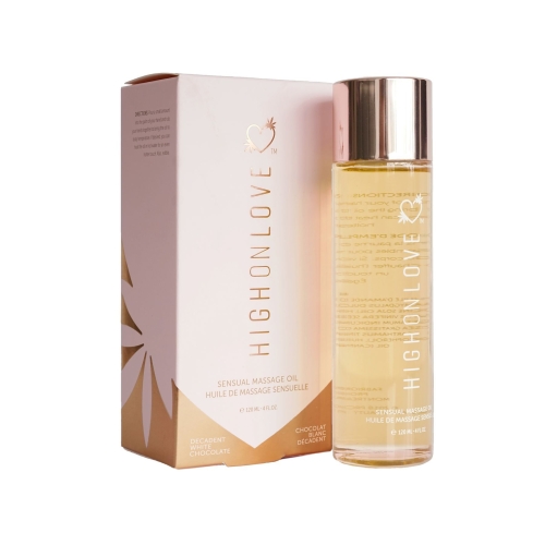 Массажное масло съедобное с ароматом белого шоколада HighOnLove Massage Oil 120 мл - 1