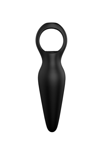 Анальная вибропробка конической формы с кольцом черного цвета Dream Toys CHEEKY LOVE - 4