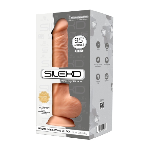 Фалоімітатор 17 см/4.5 см великий з яєчками силіконовий на присоску Silexd Kevin (Premium Silicone Dildo MODEL 3 size 9.5") - 2