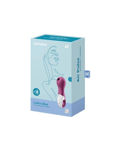 Вакуумный клиторальный вибростимулятор бордового цвета Satisfyer Lucky Libra - 4