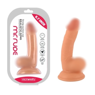 Фаллоимитатор реалистик на присоске Realistic Dong Flesh Mr. Rude 6.7 бежевый