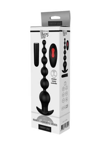 Анальная цепочка с пультом управления REMOTE GRADUATING BEADS - 2