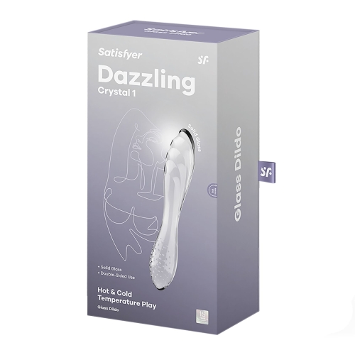Стеклянный дилдо для двойного удовольствия прозрачный Satisfyer Dazzling Crystal 1 - 5