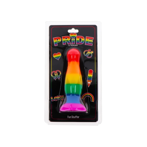 Анальна пробка конусоподібної форми кольорова TOY JOY Fun Stuffer розмір L - 2
