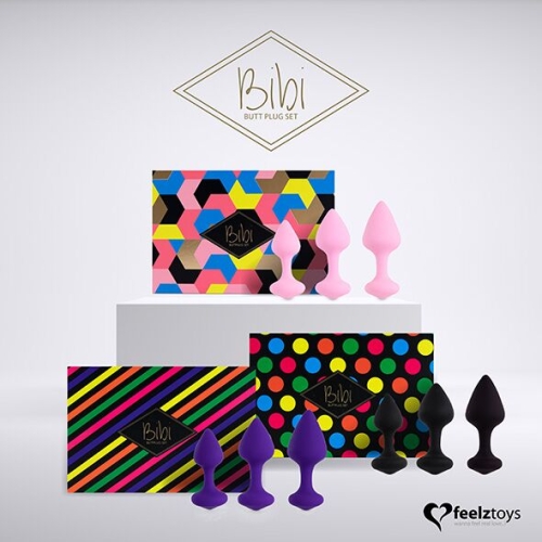Набір силіконових анальних пробок рожеві FeelzToys Bibi Butt Plug - 6