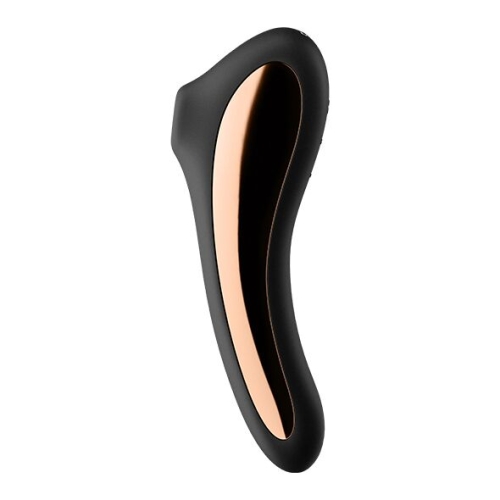 Вакуумний вібромасажер для клітора силіконовий чорний Satisfyer Dual Kiss - 2