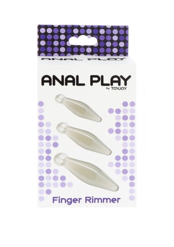 Набір анальних стимуляторів на палець прозорого кольору Toy Joy Finger Rimmer Finger Rimmer 3 штуки - 3