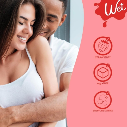 Оральная смазка со вкусом Клубники Wet Flavored 89 мл - 3