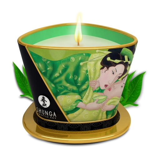 Масажна свічка з ароматом Зелений чай SHUNGA Exotic Green Tea 170 мл - 1