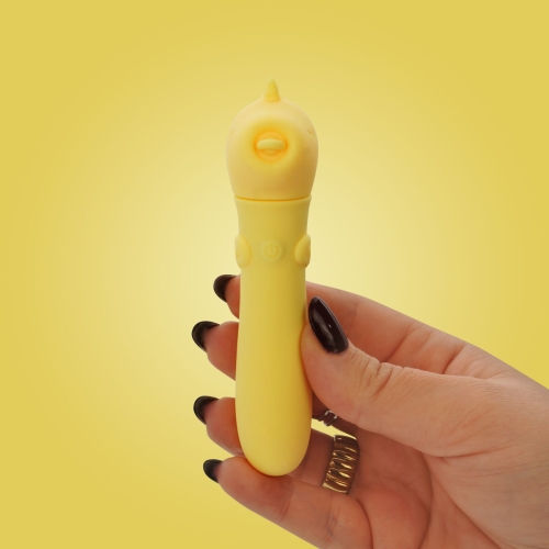 Віброкулька одноріжка для клітора жовтого кольору Unihorn USB Bullet Bean Blossom - 7