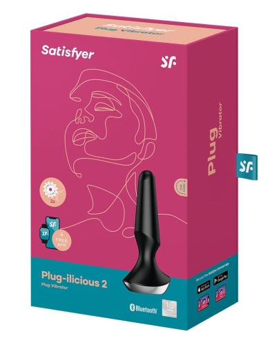 Анальна вібропробка чорна Satisfyer Plug-ilicious 2 - 5