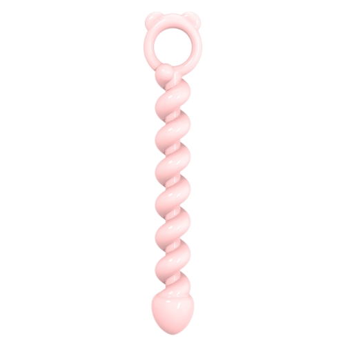 Анальні намиста ребристої форми тілесні Meleon Intimate Anal Beads - 2