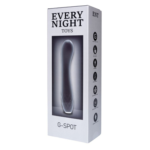 Вібратор для точки G з підсвічуванням чорний Every Night Toys - 8