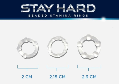 Набор эрекционных колец на член фиолетового цвета SKN Stay hard 3 штуки - 3