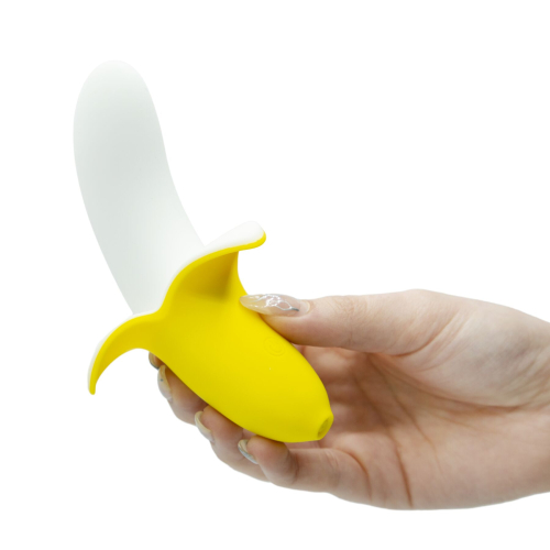 Вибратор для точки G и для клитора водонепроницаемый желтый Banana Bliss Mini Silicone Vibrator 10 режимов вибрации - 4