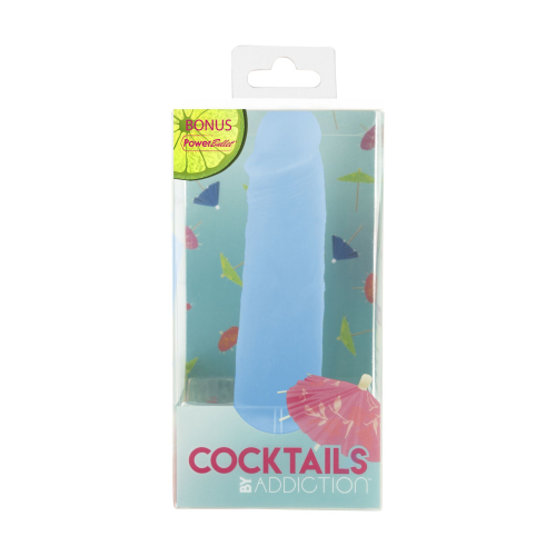 Фалоімітатор реалістичний на присосці блакитного кольору Addiction Cocktails Blue Lagoon - 6