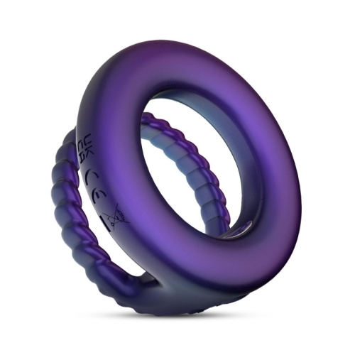 Эрекционное виброкольцо на член силикон фиолетового цвета Hueman Jupiter Vibrating Cock Ball Ring - 2