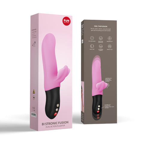 Пульсатор с гибкой бабочкой Fun Factory BI STRONIC FUSION розовый - 6
