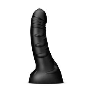 Огромный фалоимитатор на присоске черного цвета BUTTR Hawk Curved Anal Dildo