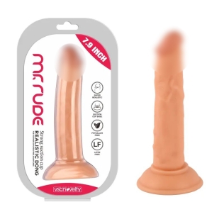 Фаллоимитатор на присоске реалистичный Realistic Dong Flesh Mr. Rude 7.9 бежевый