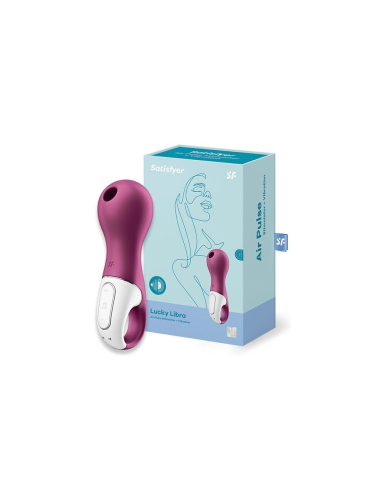 Вакуумный клиторальный вибростимулятор бордового цвета Satisfyer Lucky Libra - 5