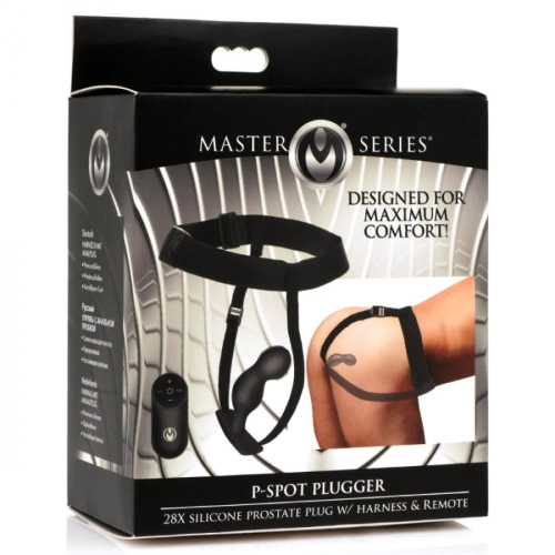 Ременной анальный вибрострапон с дистанционным управлением черный XR Brands Prostate Plug - 5