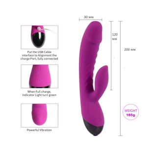 Вибратор с клиторальной стимуляцией Xise Uitra-premium dual-action massager