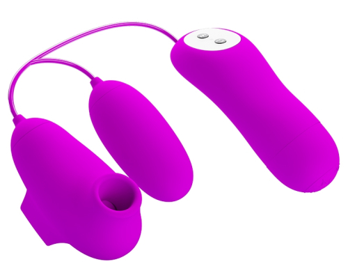Вакуумный стимулятор с виброяйцом PRETTY LOVE - SUCTION &amp;amp; VIBRO-BULLETS, BI-014925 - 6