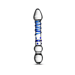 Стеклянный фаллоимитатор ребристый Gildo Glass Dildo No. 21