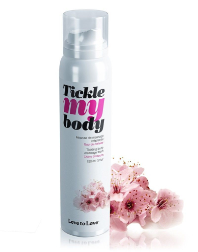 Массажная пена с ароматом цветущей вишни Love To Love TICKLE MY BODY 150 мл - 1