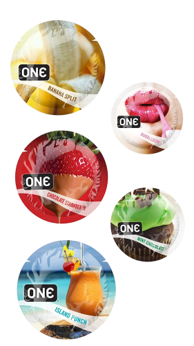 Презервативы латексные набор разных вкусов One FlavorWaves 5 штук - 1